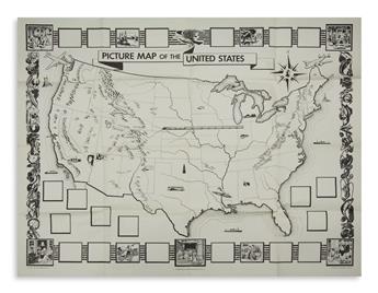 (PICTORIAL MAPS.) Friendship Press. Picture Map of the United States.